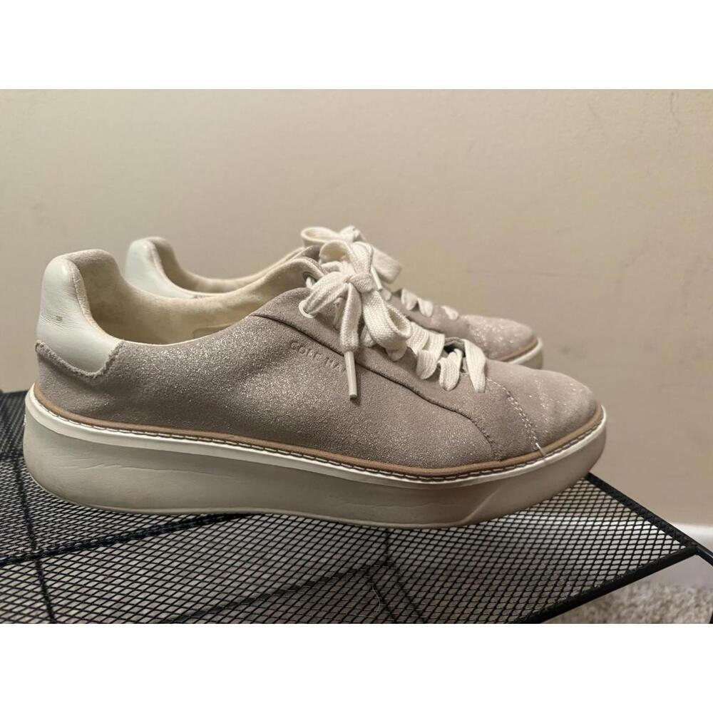 Cole Haan GrandPrø Topspin Sneakers - Women’s 8.5 - Glittery Metalic Champagne